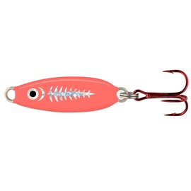 Northland Fishing Tackle Forage Minnow Ice Fishing Jigging Spoon Lure, for Walleye, Crappie, Bluegill, Trout, & More, Super-Glo Exo Red, 1/8 Oz, 1 Pack