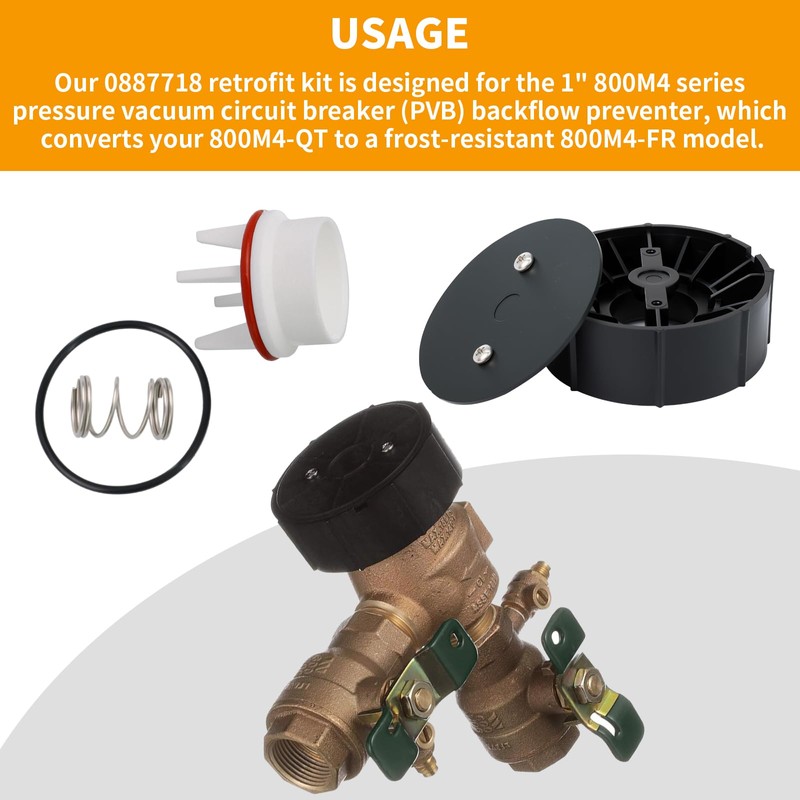 1" Pressure Vacuum Breaker Vent Float Kit Replacement for Watts