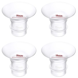 4 pieces flange inserts 19 mm for Momcozy M9/M6/M5/S12 Pro/S9 Pro/Medela/Spectra/Bellababy/Lansinoh/Elvie/Nuliie/Kissbobo/Anwike 24 mm milk pump, for 24 mm flange/shield of most pumps