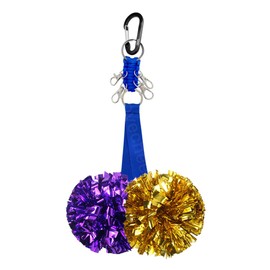 Lovecheer 2PCS Pom Pom Holder for Backpack Cheer Bow Holder Protect Cheerleading Poms Adjustable Ties for Cheerleaders Sports Team Club Gifts Blue