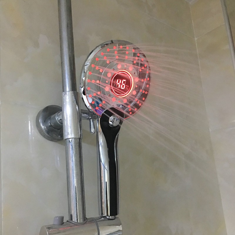 GuDoQi LED Shower Head, 3 Colour Changing Temperature Control, 3