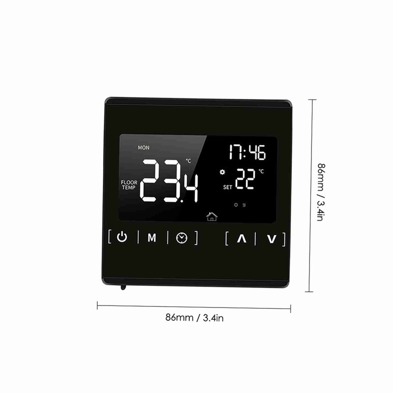 Smart LCD Touchscreen Thermostat for Home Programmable Electric Floor Heating