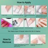 MIZHSE Semi Cured Gel Nail Strips, Green Cat Eye 30PCS
