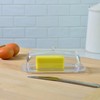 Youngever Plastic Butter Keeper, Reusable Clear Butter Dish, Butter Container