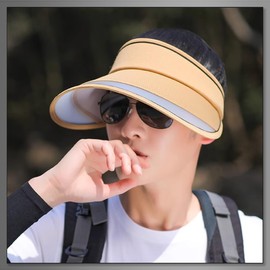 Buzz Selection CAP683 Men's Visor, Sun Visor, Hat, Casual, Running, Solid, Modern Brim, Summer, navy, Free size