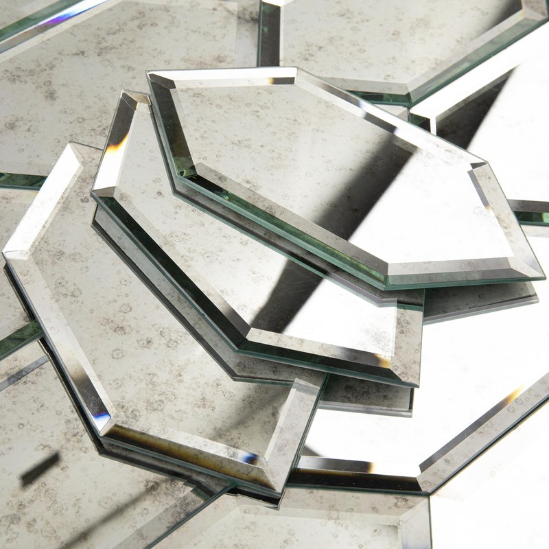Soulscrafts Peel and Stick Beveled Mirror Tile, Mirror Backsplash Tiles