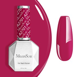 MelodySusie 0.5fl oz Purple Gel Nail Polish, Nails Soak Off UV LED Jelly Purple Gel Polish Gift for Women Nail Art Manicure Salon DIY Nail Design Decoration at Home-A2701