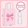 JarThenaAMCS 24Pcs Pink Bow Paper Bags Cute Bow Knot Treat