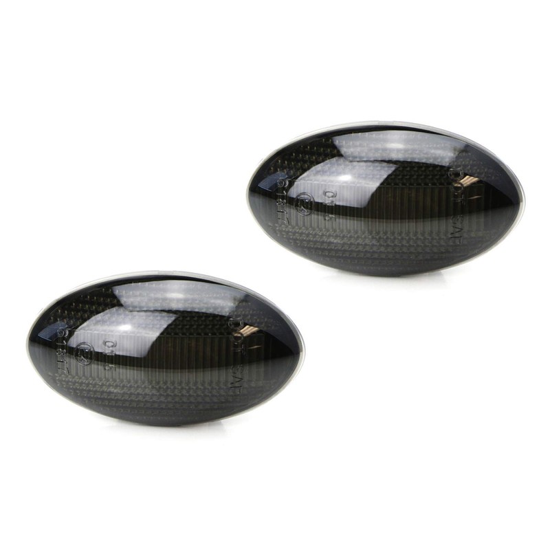 iJDMTOY Smoked Lens Amber Full LED Front Side Marker Lights
