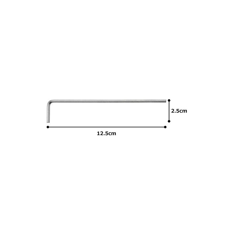 Tone APL-03 Long Hex Bar L-Shaped Wrench, Across Flats: 0.118
