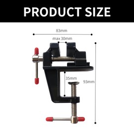 Mini Vice Table Vice Made of Aluminium Alloy, Ideal as a Bench Vice and Table Clamp, Suitable for Crafts, Jewellery Making and DIY Repairs