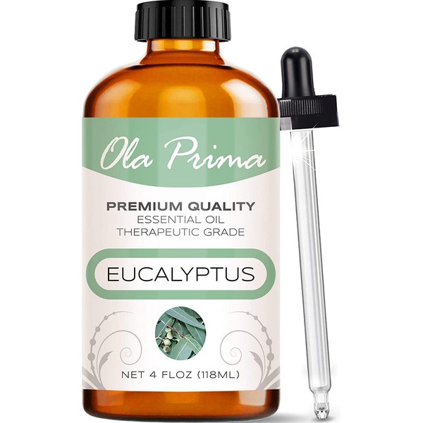 Ola Prima 4oz - Premium Quality Eucalyptus Essential Oil (4 Ounce Bottle) Therapeutic Grade Eucalyptus Oil