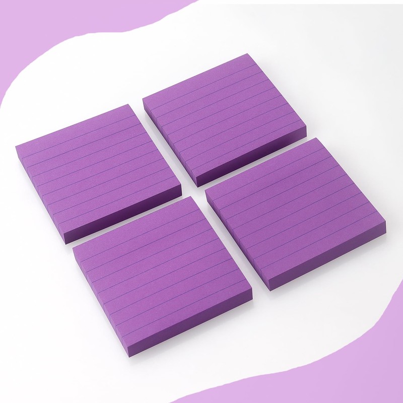 Lined Sticky Notes 3x3 Sticky Notes with Lines Self-Stick Notes