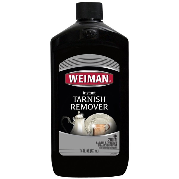 Weiman Instant Tarnish Remover for Silver and Copper - 16 Ounce Bottle - Restore Silver Plated Jewelry Heirlooms Copper and More