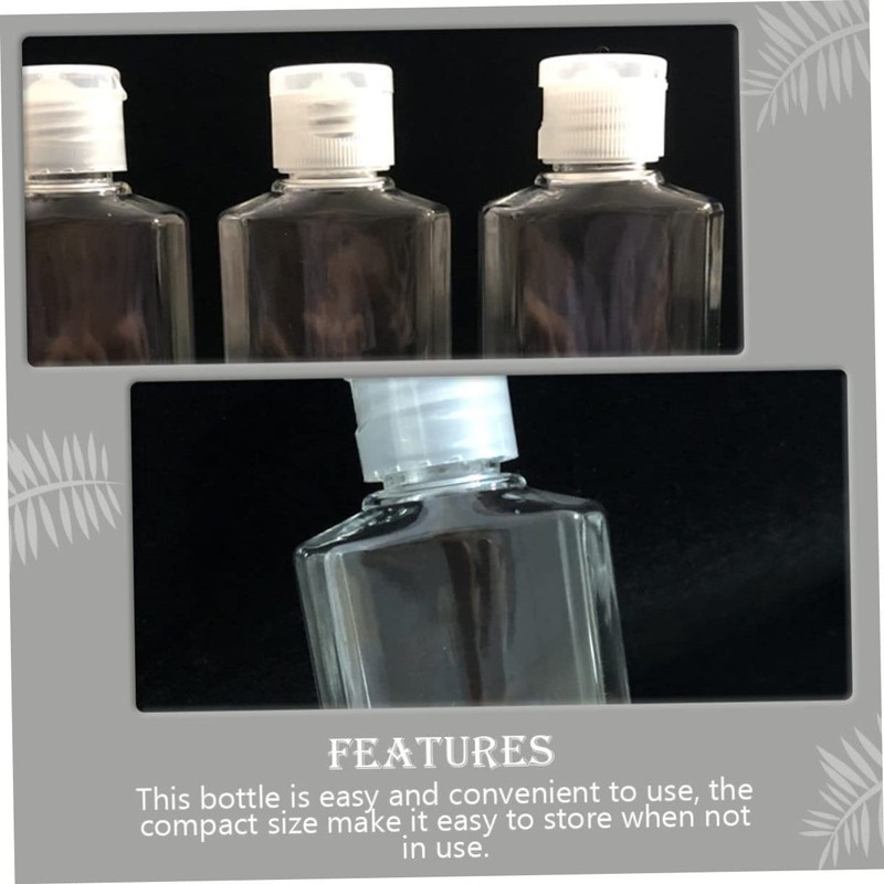 Beavorty 35 Pcs PET Octagonal Hand Bottles Refillable Travel Containers