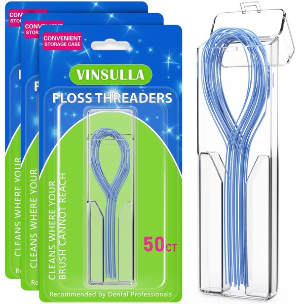 VINSULLA VINSULLA Floss Threaders for Braces, Bridges, and Implants (50