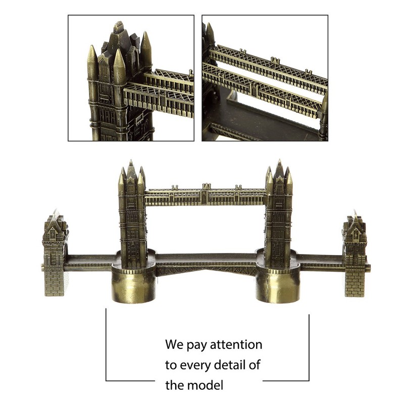 ZOVIE London Tower Bridge Metal World Building Model Home Desk