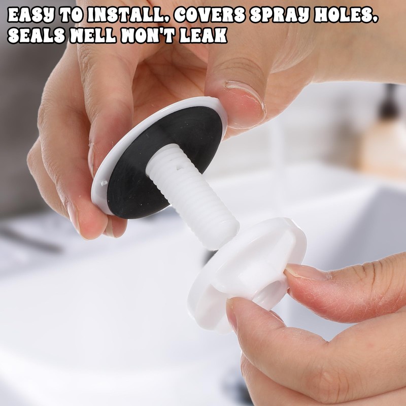 3 Pcs Faucet Hole Cover for Kitchen Sink, White Sink