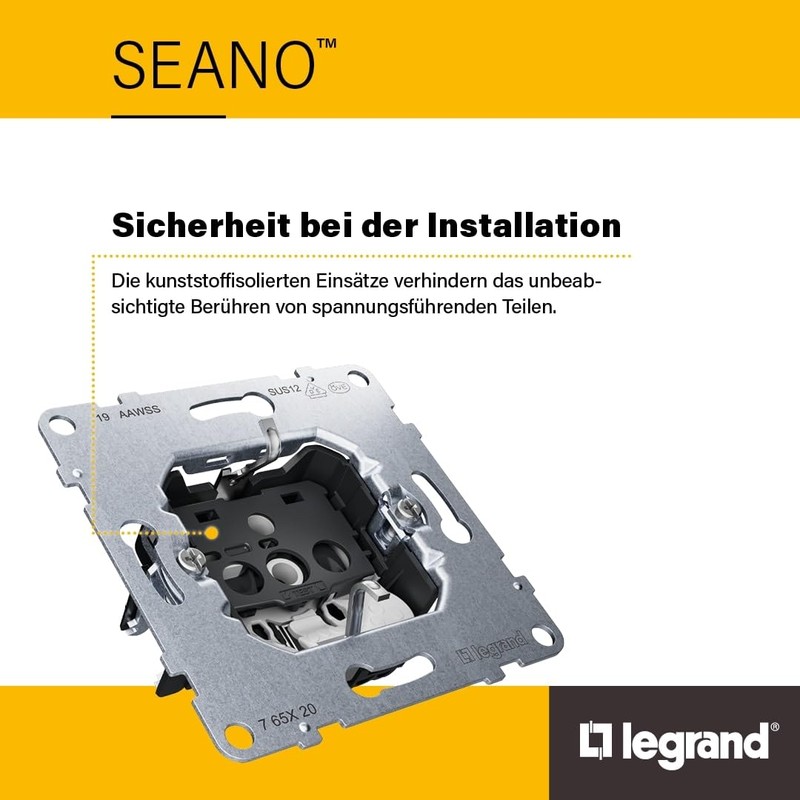 LEGRAND, SEANO 765061 Data Socket 2 x RJ45 Insert Category