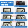 2 Pcs Mini Digital Clock Small Magnetic Car Dashboard Clocks
