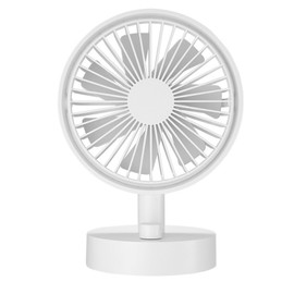 Desk Fan Strong Airflow Stepless Speed Quiet Portable Cooling Table Fan for Home Travel Office White Standard Type