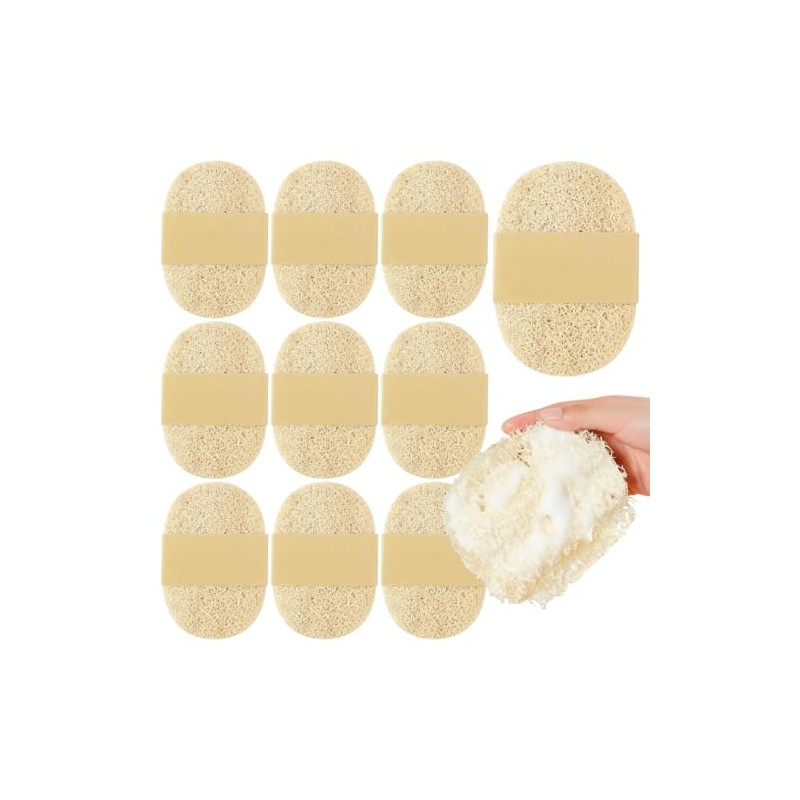 10 Esponja Vegetal Exfoliante Lufa 100% Natural Limpieza Corporal Elimina