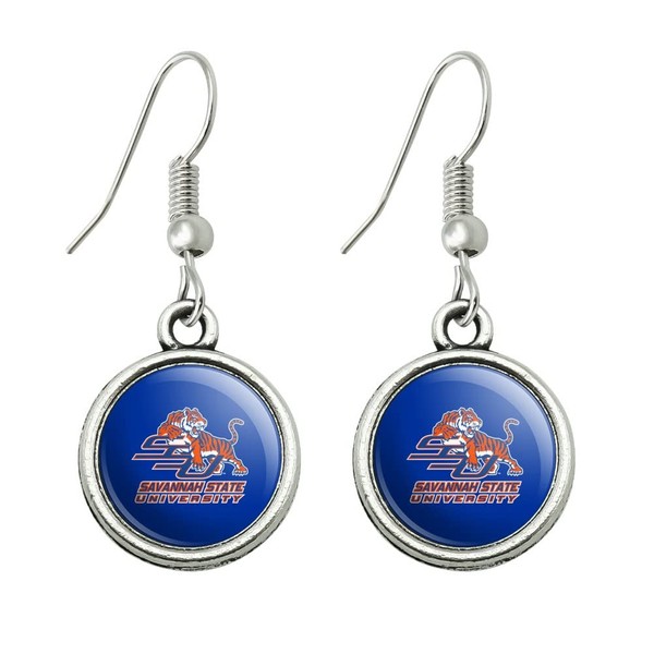 Savannah State University Primary Logo Novelty Dangling Drop Charm Earrings