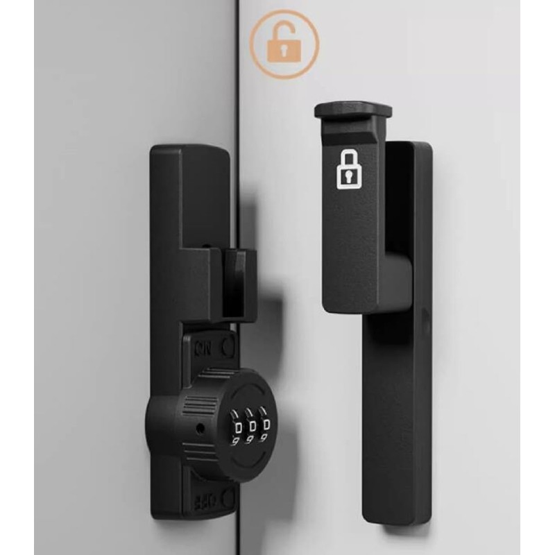 WANLIAN Black Password 90 Degree Lock Sliding barn Door Latch