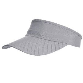 Jmkcoz Sports Sun Visor Hats Adjustable Cooling Athletic Visors Hat Baseball Cap for Women Men Golf Tennis Cycling Running (Grey)