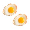 HUIANER 2PCS Artificial Fried Eggs Fake Fried Egg Omelette Model