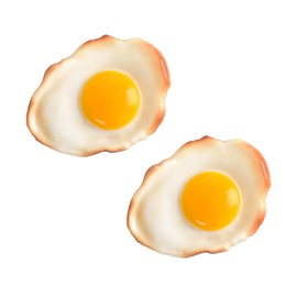 HUIANER 2PCS Artificial Fried Eggs Fake Fried Egg Omelette Model Artificial Food Play Food Model Play House Kitchen Decoration