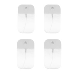 Luhaomisky 4 Pcs White Spray Bottles 50M Clear Portable Card Spray Bottles Hand Sanitizer Bottles Empty Plastic Perfume Atomizer Vials for Female