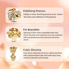 TCZNAF Christmas Charms Bracelets Bead Compatible for Most of Europe Bracelet and Necklace Christmas Jewellery for Women, Sterling Silver