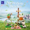 PANTASY Vintage Flower Bicycle Building Set with Spring Picnic Scene