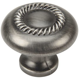 Cosmas® 228AS Antique Silver Rope Cabinet Hardware Knob - 1-1/4" Inch Diameter