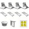 Invisible Magnetic Cabinet Safety Lock with Adhesive Mount & Key