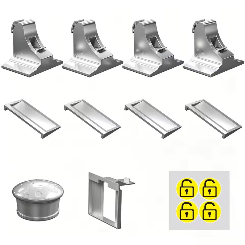 Invisible Magnetic Cabinet Safety Lock with Adhesive Mount & Key