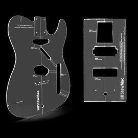 StewMac Routing Template for Vintage Tele, Body Set (2376) – Precision Acrylic Template Set for Guitar Building – Includes Traditional & Custom Pickup Routing Options