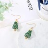 Cute Christmas Tree Star Ornament Long Dangle Drop Earrings for