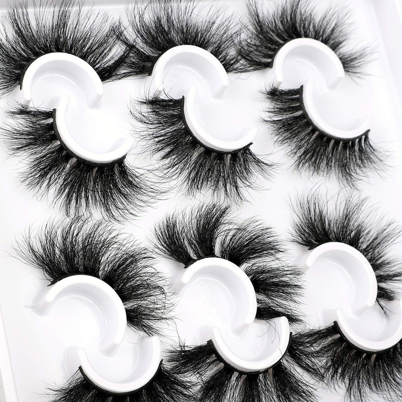 Mink Lashes Fluffy Eyelashes Dramatic Long Wispy Fake Eyelashes Thick