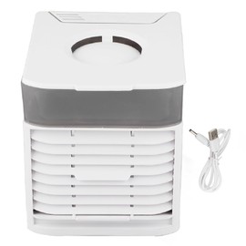 Portable Air Conditioner Mini Air Cooler USB Personal Mini Air Conditioner with Mist 7 Color Light for Bedroom Office Camping
