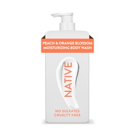 Native Moisturizing Body Wash Contains Naturally Derived Ingredients | For Women & Men, Sulfate, Dye, & Paraben Free Leaving Skin Soft and Hydrated | Peach & Orange Blossom 18 oz