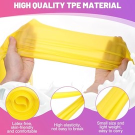 Banda De Resistencia 3PCS, Ligas Elásticas de Material TPE para Prevenir Alergias, Bandas de Resistencia para Yoga, Pilates, Fisioterapia,Bandas Antid
