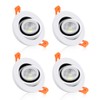 YGS-Tech 2 Inch Eyeball Gimbal LED Recessed Lighting Dimmable Downlight,