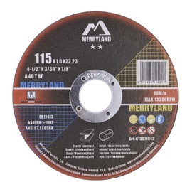 Merryland Cut Off Wheel 4 1/2 inch for Angle Grinder, Metal Cutting Wheel 4.5 X .045 X 7/8 Ultra Thin 25 Pack, Iron Stainless Steel Cutting Disc, Craft-Line C13071042