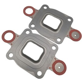 Canyoyi 2 Pack Exhaust Manifold Elbow Riser Dry Joint Gasket for MerCruiser 4.3L 5.0L 5.7 L V6 V8 350 377 Mag Mx 6.2L Mpi Inboard 357 383 Mag Bravo 4V 27-864850A02 27-864850A1 18-0722 24-082
