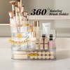 Delamu Makeup Organizer for Vanity with Stackable Drawers, 360 Rotating