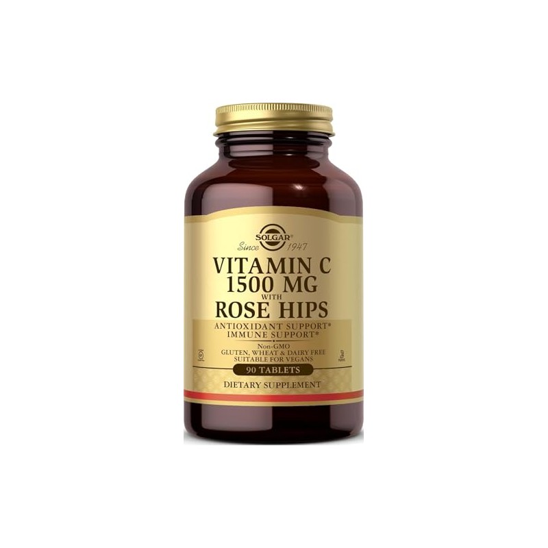 Solgar Vitamin C 1500 mg with Rose Hips Tablets -