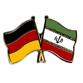 Friendship Pin Badge with Germany Iran Flag Metal, Metal