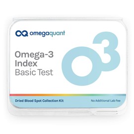 OmegaQuant Omega-3 Index Basic - The Original Omega-3 Blood Test Kit with one Drop of Blood Home Kit, Includes Blood Collection Kit | 1 Omega-3 Test Kit